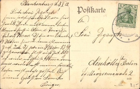 Postcard Berlin Weißensee Blankenburg, Heimstätte Upstall