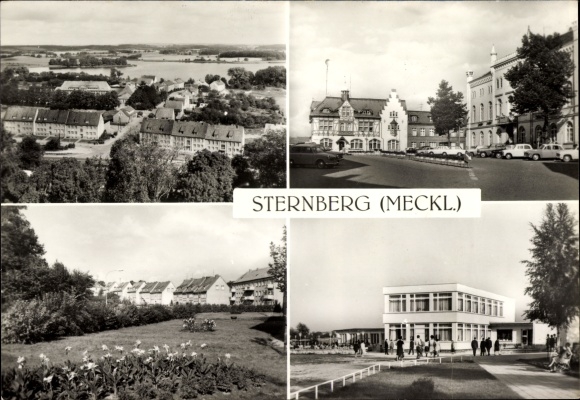 KP Sternberg w Meklemburgii, widok na Sternberger See, Karl-Liebknecht-Platz, restauracja na plaży