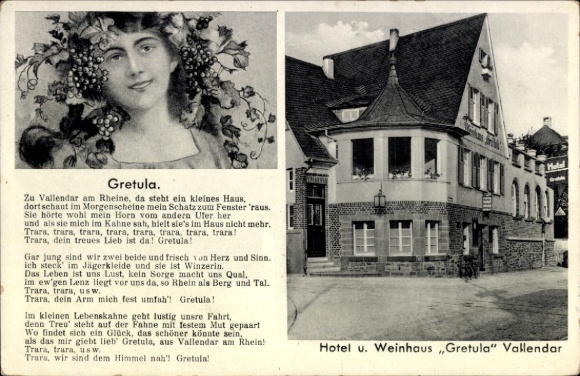 Song Postcard Vallendar am Rhein, Hotel Weinhaus Gretula