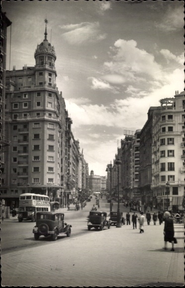 Ak Madrid Spanien, Astoria Hotel und Josef Antony Straße