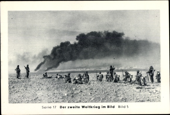 Sammelbild Der zweite Weltkrieg im Bild, Serie 17 Afrika Bild 5, Gegenoffensive, Tobruk Libyen