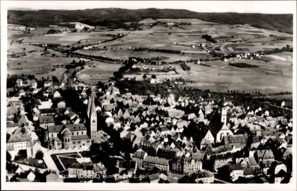 Ak Weiden in der Oberpfalz, Fliegeraufnahme