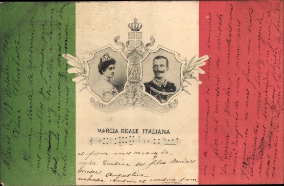 Coat of Arms Song PC King Victor Emmanuel III of Italy, Elena of Montenegro, Marcia Reale Italiana