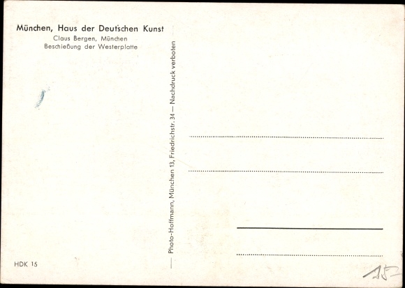 Artist PC Bergen, Claus, battleship Schleswig Holstein, bombardment of Westerplatte, HDK 15