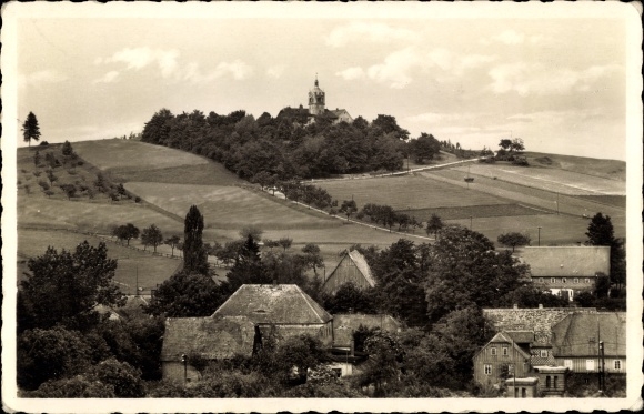 Ak Eibau Kottmar in der Oberlausitz, Beckenbergbaude, Ortspartie