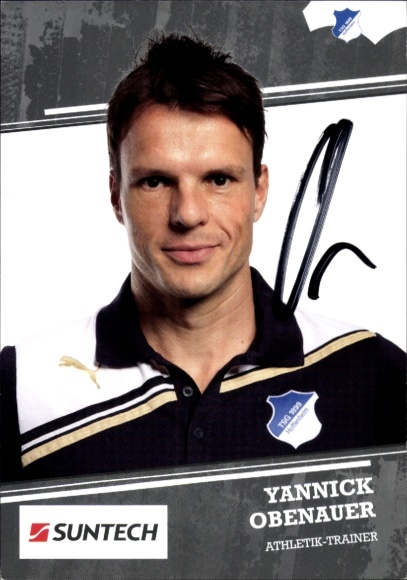 Autogrammkarte Athletik Trainer Yannick Obenauer, TSG 1899 Hoffenheim, Autogramm