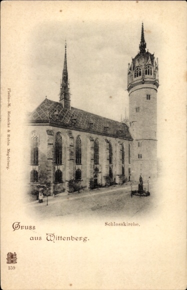 PC Lutherstadt Wittenberg, Castle Church, black and white, , 159