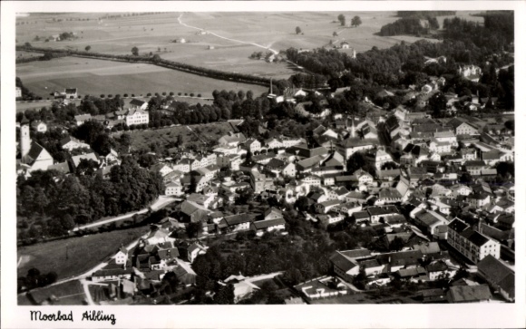 Postcard Bad Aibling in Upper Bavaria, aerial photograph