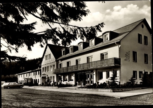 Postcard Rinsecke Kirchhundem Sauerland, Waldhaus Restaurant Hirschfreigehege Rothaargebirge