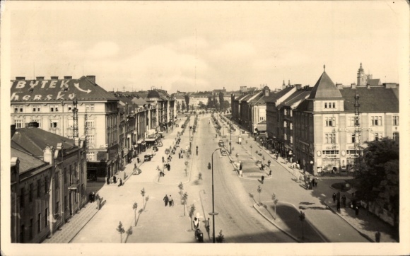 Postcard Hradec Králové Königgrätz town, Karlova trida