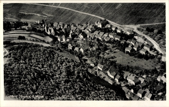 Ak Neumagen Dhron an der Mosel, Fliegeraufnahme