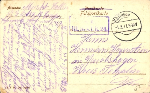 Artist Postcard Pommerhanz, K., In embarrassment, must I go out to the Städele, Soldier humor