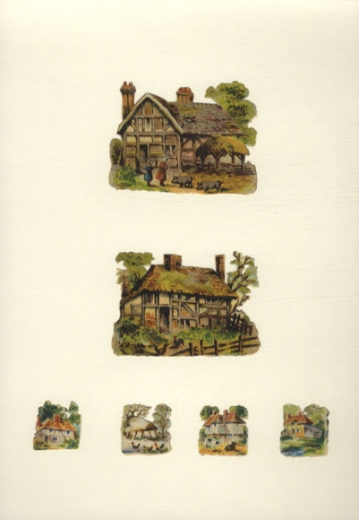 6 wafers farmhouses, approx. 6 x 9 cm and 3 x 3 cm