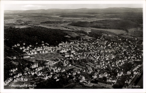 Postcard Plochingen am Neckar, aerial photograph