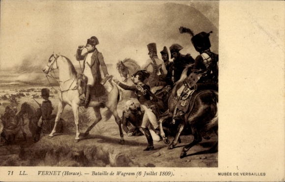 Artist Postcard Vernet, Horace, Battle of Wagram 1809, Napoleon