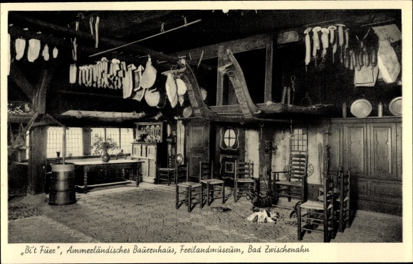 Postcard Bad Zwischenahn in Lower Saxony, Bi&#39;t Füer, Ammerland farmhouse, open-air museum