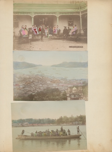 Ak Yokohama Präf Kanagawa Japan, Vornehme Prostituierte, Rikschafahrer, Stadtansicht, Boot