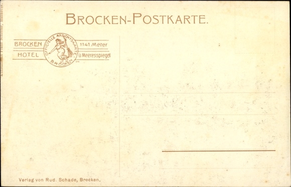 Artist PC Hammel, Otto, Brocken Harz National Park, ascent to the Brocken Hotel