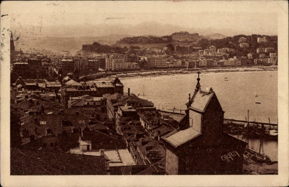KP Donostia San Sebastian Kraj Basków, Vista Parcial desde el Monte Urgull