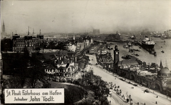 PC Hamburg Mitte St. Pauli, St. Pauli Fahrhaus, harbor, John Todt, ships, city view