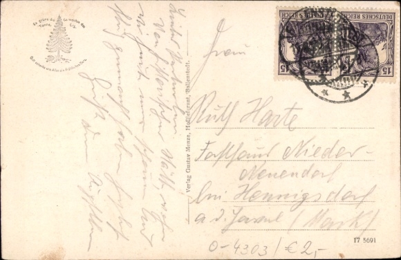 Postcard Falkenstein in the Upper Palatinate, Falkenstein Castle, castle, surrounded by trees