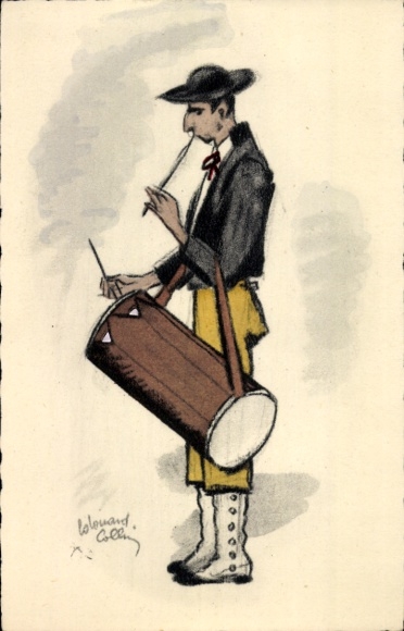 Artist Postcard Collin, Le Tambourinaire