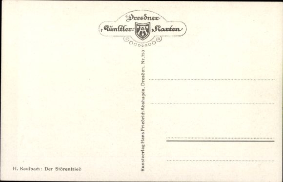 Artist Postcard Kaulbach, H., The Troublemaker, Children