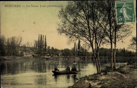 Postcard Acheres Yvelines, The Seine