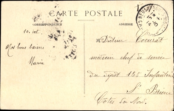 Postcard Murat Cantal, Station District