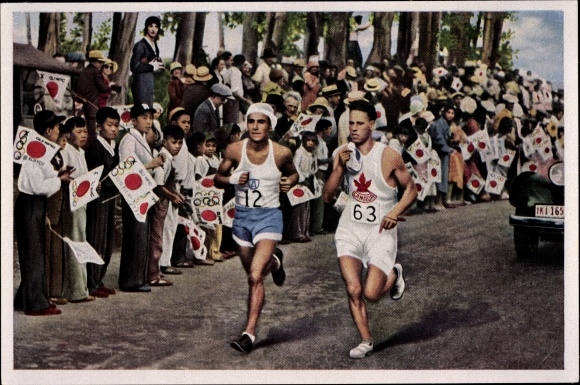 Collection picture Olympia 1936, Olympic Games Los Angeles 1932, marathon runner Zabala, Japan. youth
