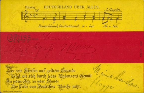 Song Postcard Germany above all, Joseph Haydn