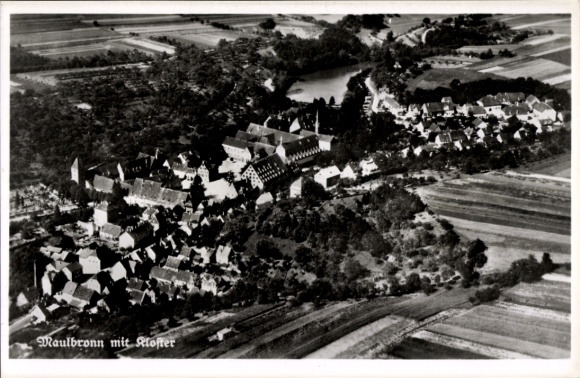 Maulbronn in the Black Forest, aerial photograph, monastery