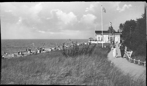 24 Negative Berg-Dievenow in Pommern, Promenade, Strand, Steg, Segelboot