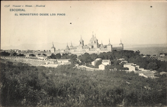 KP San Lorenzo de El Escorial Madryt, Klasztor El Krajobraz, Drzewa, Góry