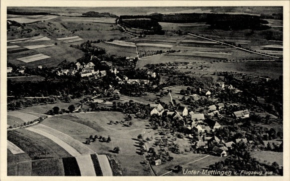 Postcard Untermettingen Ühlingen Birkendorf in the Black Forest, aerial photograph