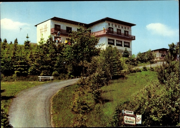 Postcard Kroppach in the Westerwald, Cafe Pension Berghof