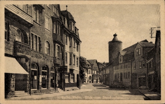 Ak Vacha in de Rhön Thüringen, straatbeeld, architectuur, toren