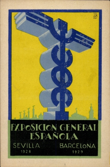 Postcard World Exhibition Barcelona 1929, Seville 1928