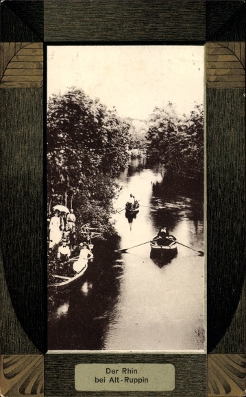 Passepartout PC Altruppin Neuruppin in Brandenburg, rowing boats on the Rhin