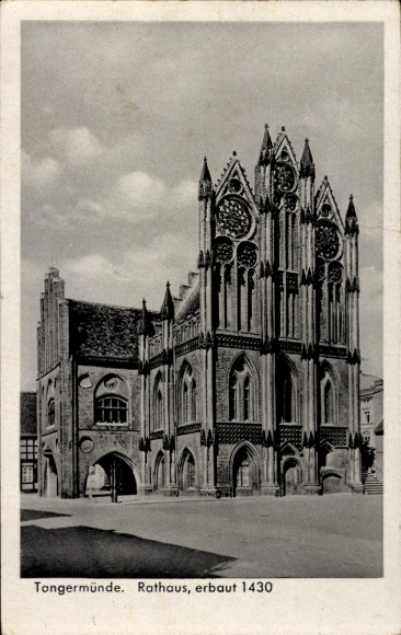 Postcard Tangermünde on the Elbe, Town Hall