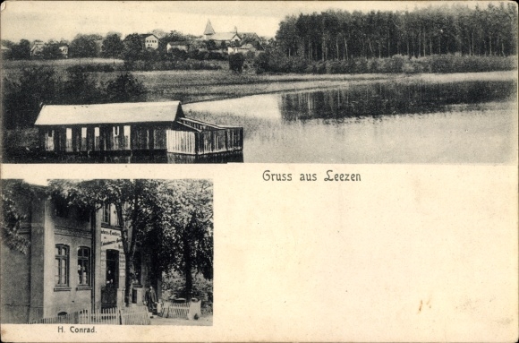 Ak Leezen in Schleswig Holstein, Handlung von H. Conrad, Panorama vom Ort