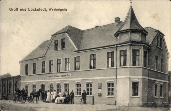 Postcard Lockstädt Putlitz in der Prignitz, Gasthof Erholung, carriage