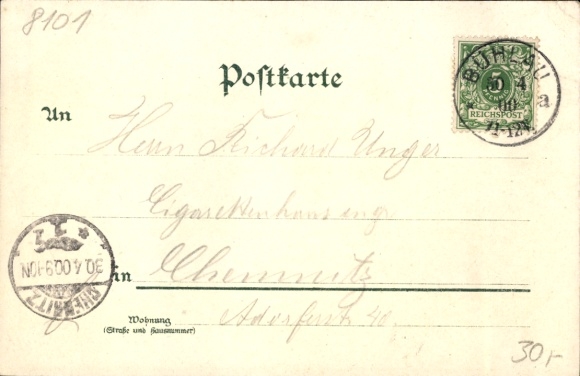 Chromo-Litho Dresden Schönfeld Weißig Gönnsdorf, inn, manor, tower, windmill
