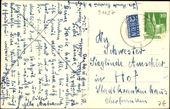 Postcard Ornbau in Middle Franconia, view of the place