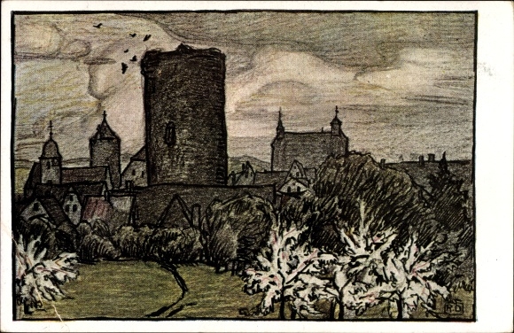 Artist PC Haarek, R., Besigheim in the district of Ludwigsburg, at the horn tower