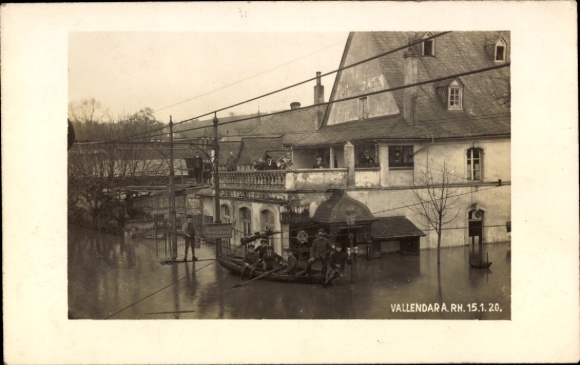 KP fotograficzna Vallendar nad Renem, powódź 15 stycznia 1920 r.