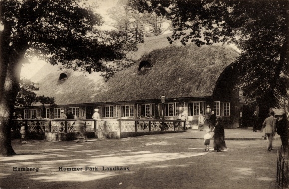 Postcard Hamburg Mitte Hamm, Hammer Park, Landhaus