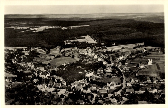 Postcard Schömberg in the Black Forest Württemberg, aerial photograph
