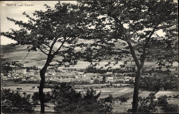 Ak Netra Ringgau in Hessen, uitzicht vanuit het zuiden