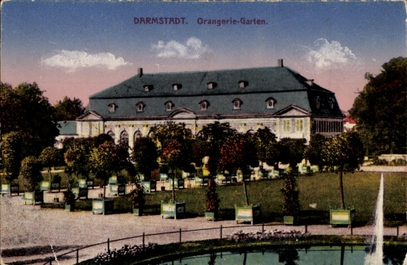 Postcard Darmstadt in Hesse, Orangery Garden